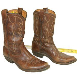 Texas Brand Leather Embordered  Western Cowboy Boots Womens Size 4.5